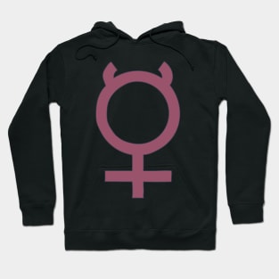 Planet Mercury - Planetary Symbol - Winged Helmet Hoodie